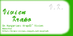 vivien krapo business card